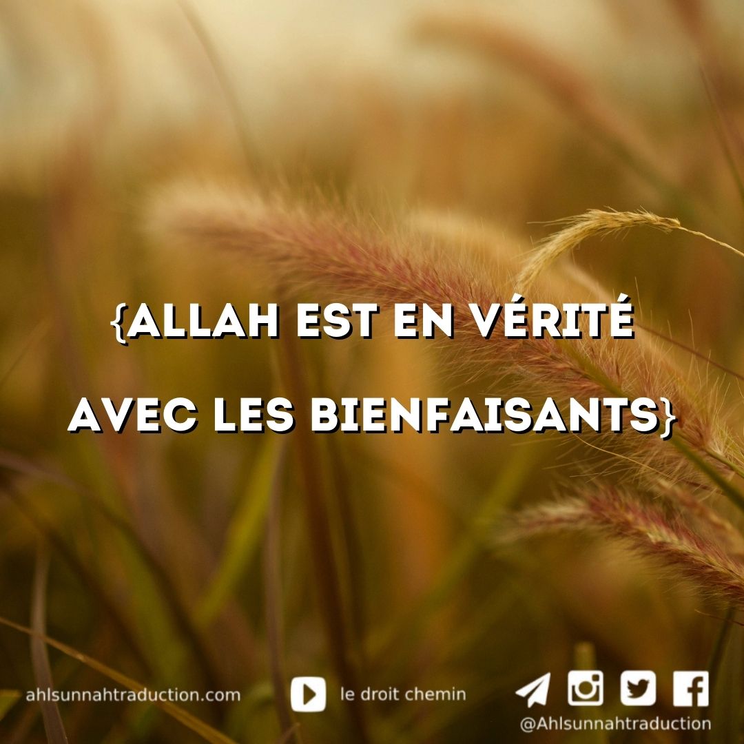 {Allāh est en vérité avec les bienfaisants}